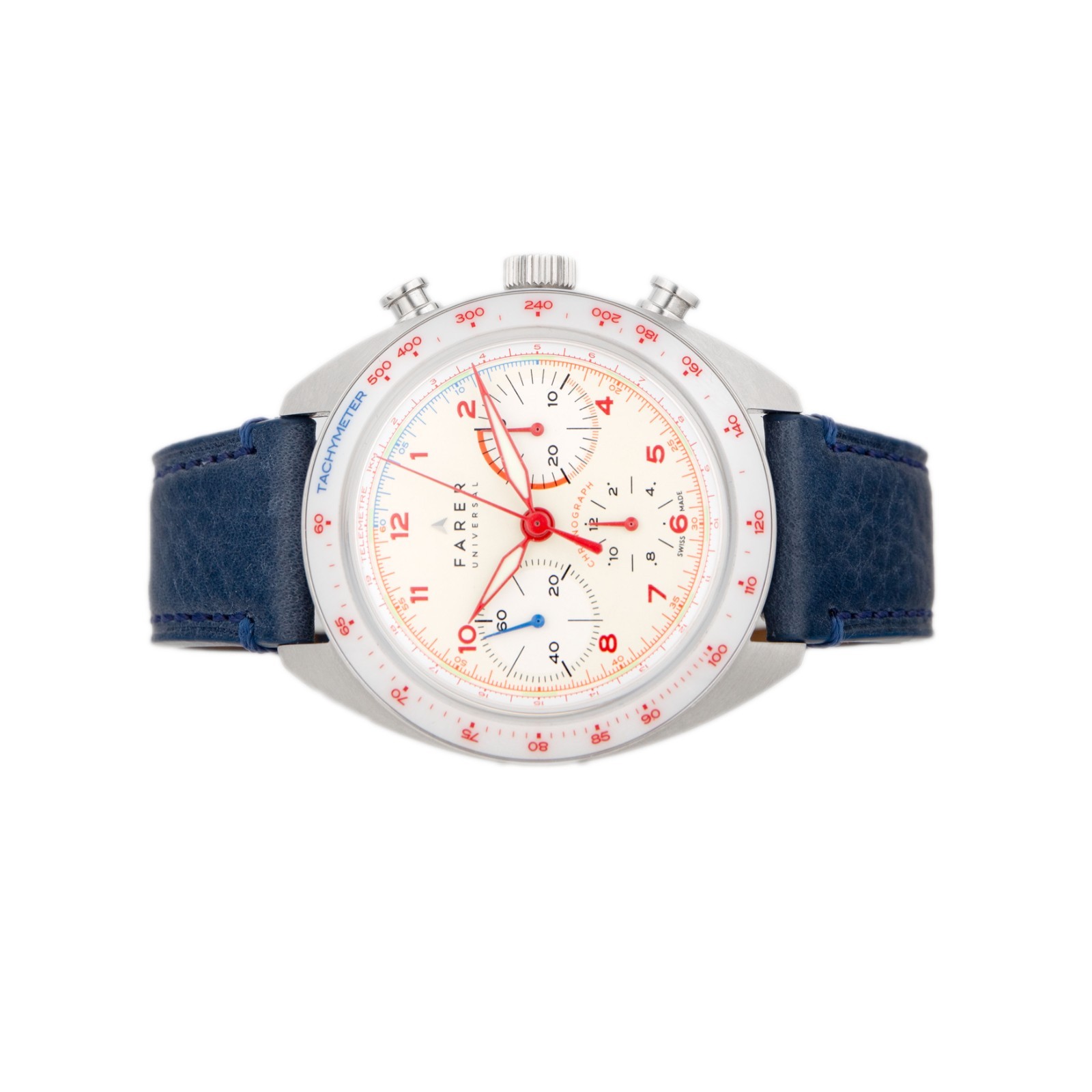 Farer Bernina Chrono Sport Stainless Steel White Dial 41mm Chrono-Sport Full Set