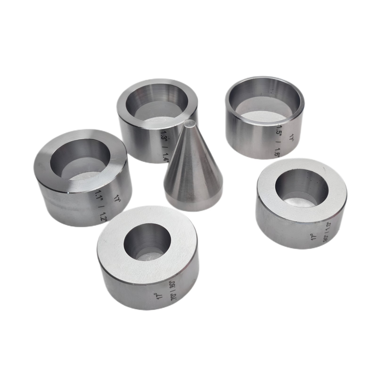 17 Degree Cone With 5 PC Taper Punches Hole Punch Coin Metal Jewelry Making Tool