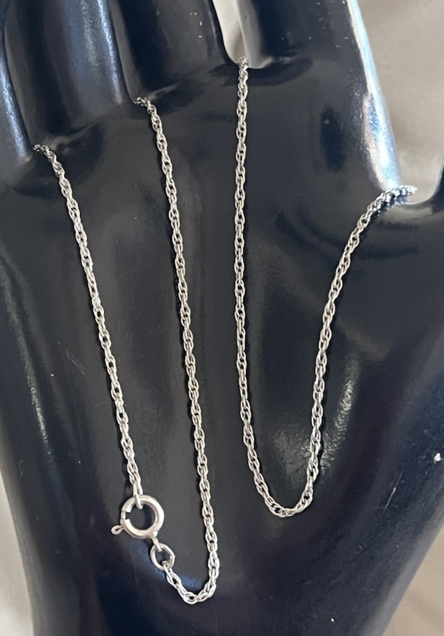 NC STERLING SILVER 925 1mm Prince Of Whales Loose Rope Chain 19.5” 19 1/2” Lot B