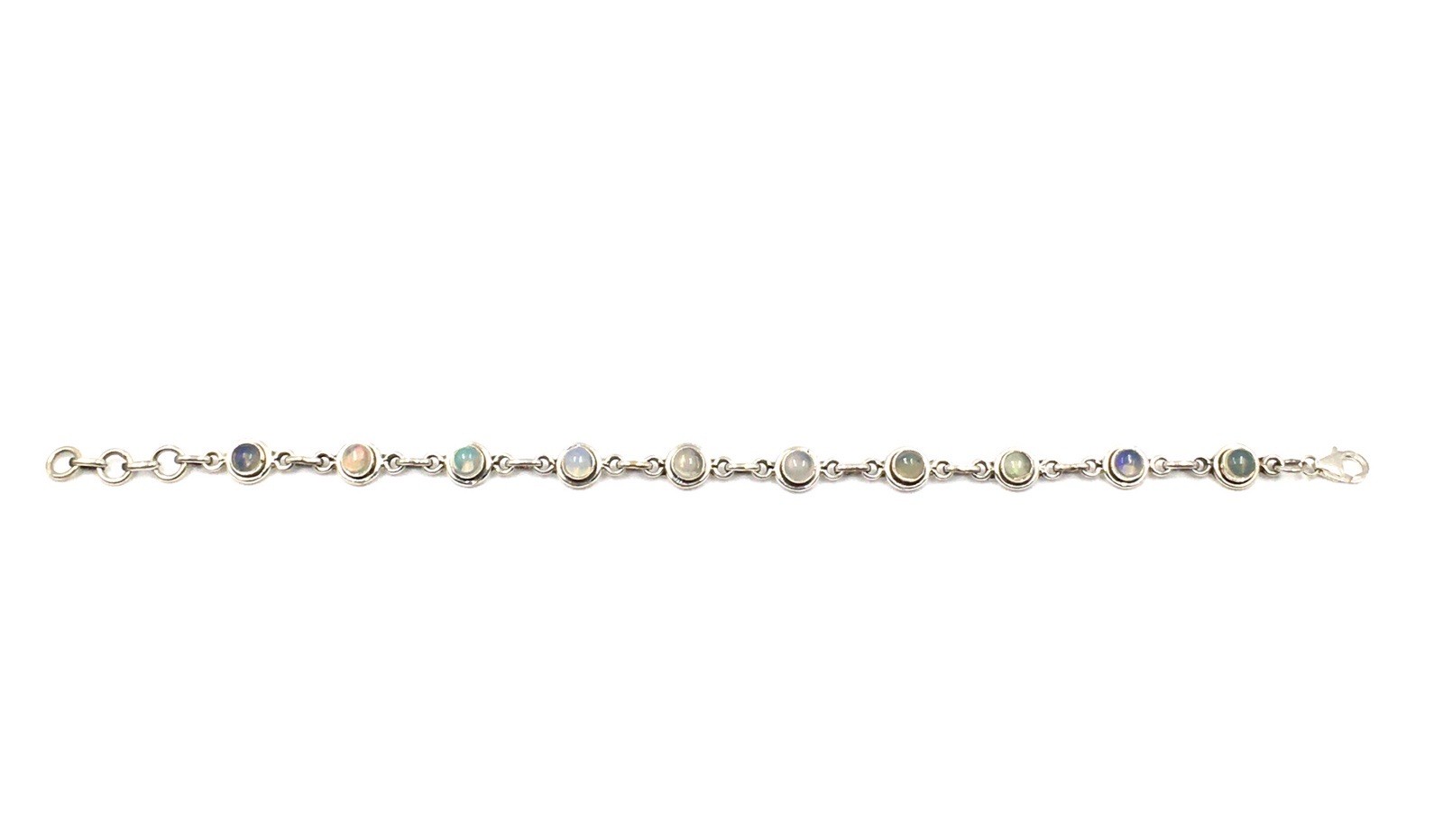 19-21.5cm Bracelet 925 Sterling Silver Opal Tennis Bracelet 4.9c Jewelry Multicolor