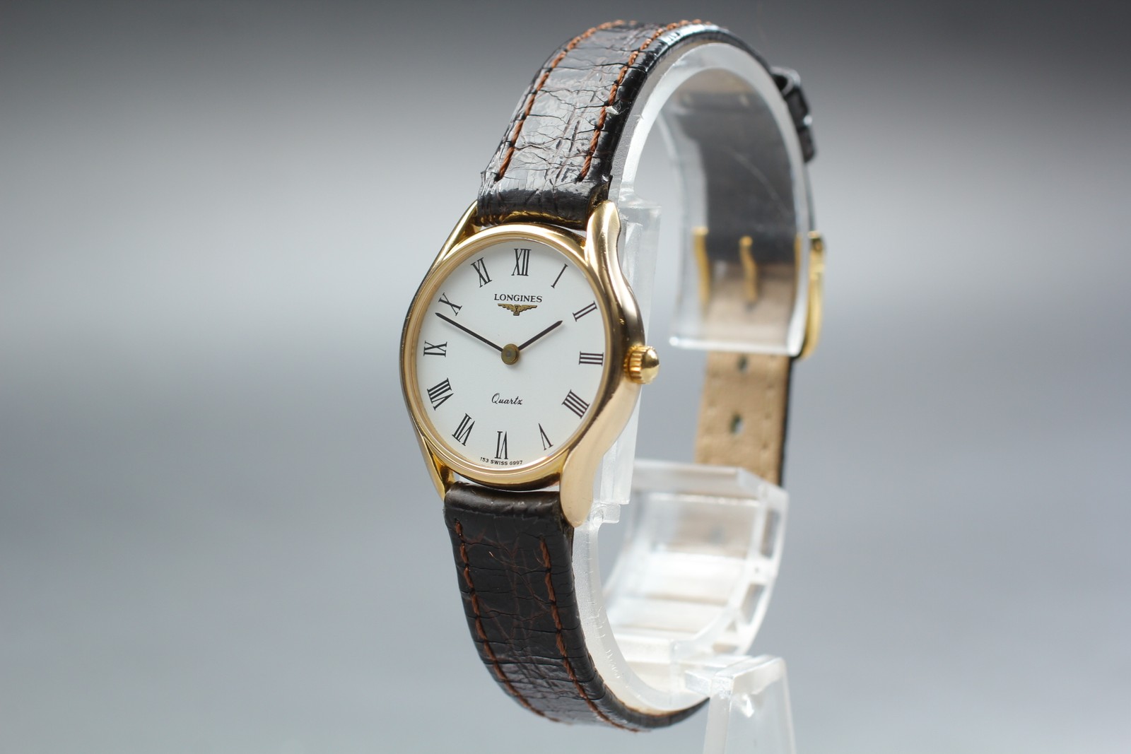 [N MINT] Longines Cal. L153.2 153 6997 23mm White Roman Dial Quartz Womens Watch
