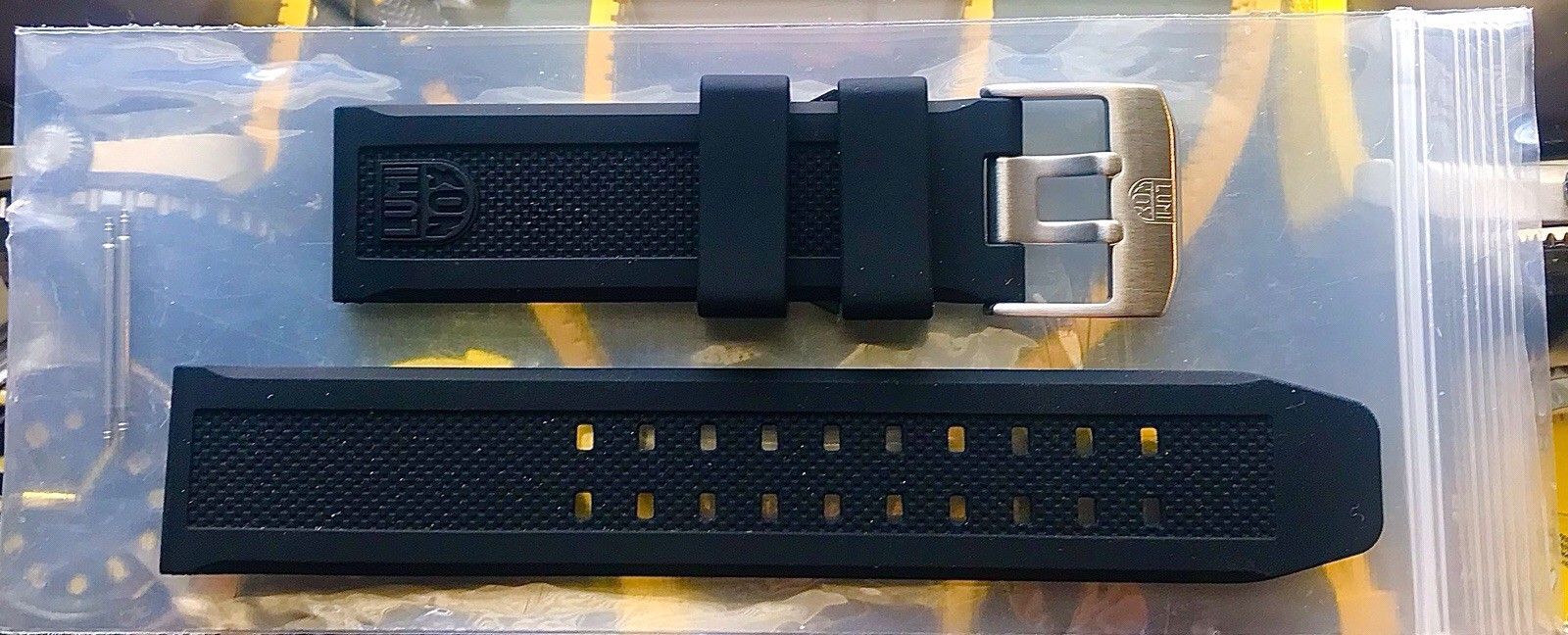 Luminox Watch Strap Black – Silver Luminox Brand Buckle