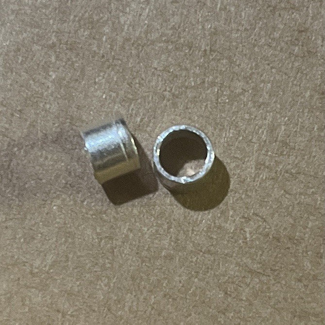 One 4mm Round Sterling Silver Tube Bezel Lightweight Setting 0.35grams
