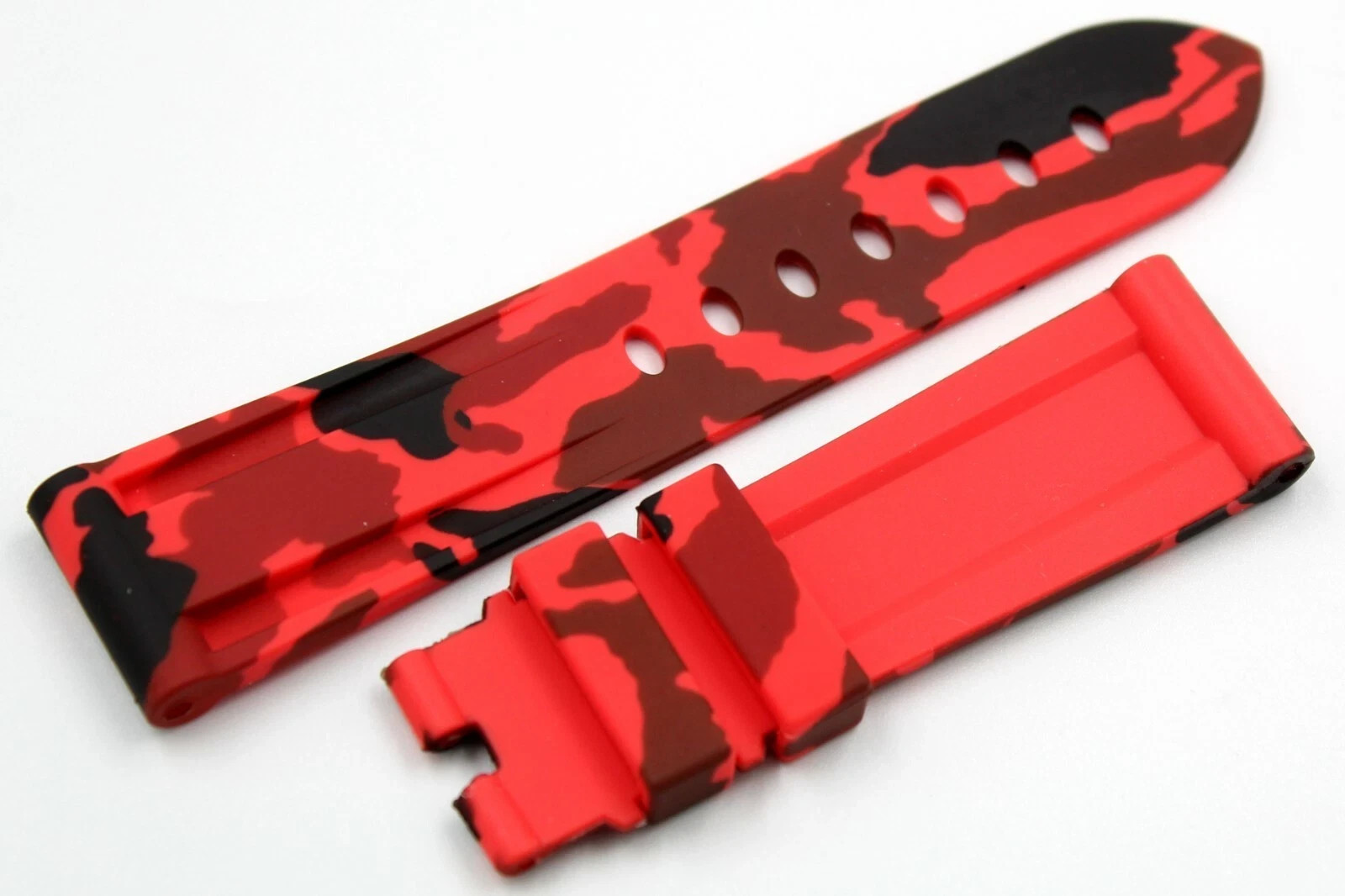 Silicone Strap Camouflage Red TPU Replacement Waterproof Watches Novelty New