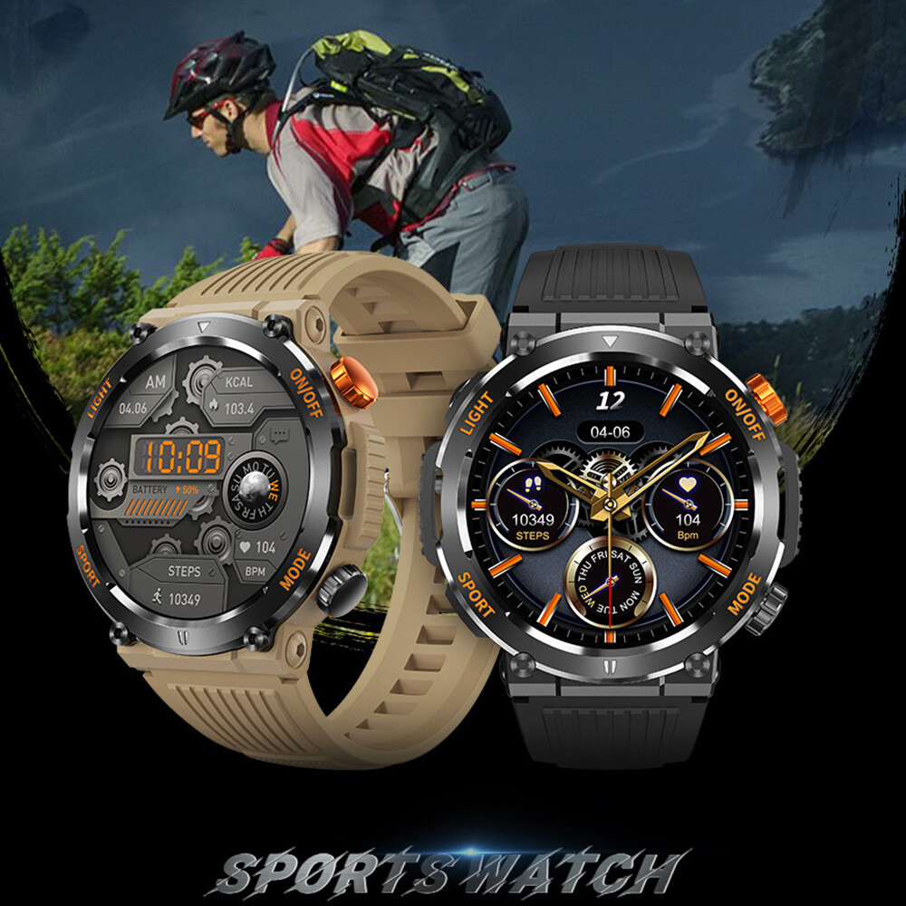 Smart Watch With LED Flashlight Heart Rate Sleep Monitor Fitness Tracker