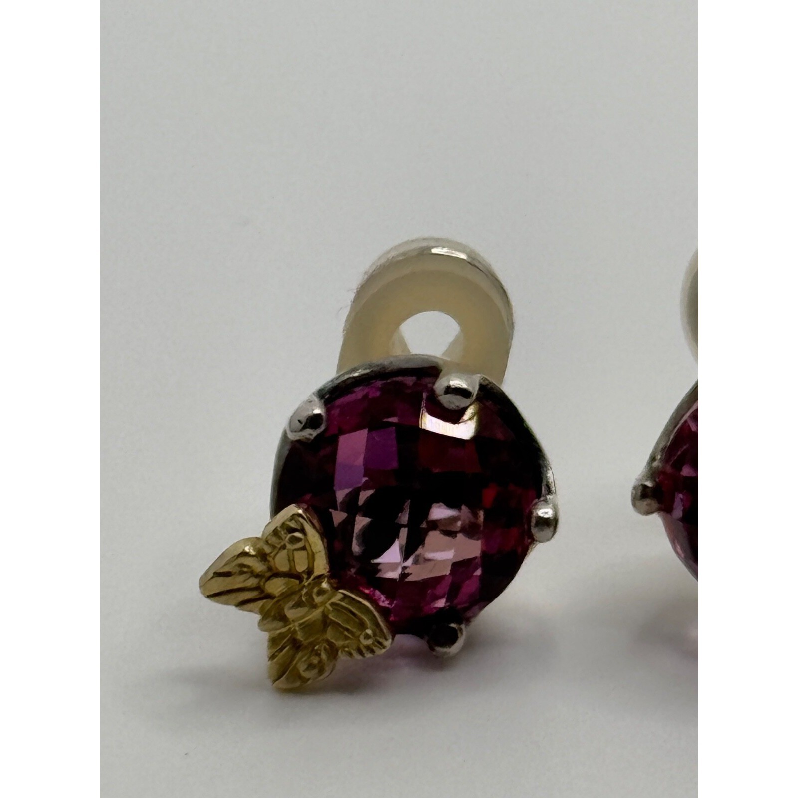 Saint by Sarah Jane Dancing Butterfly Sterling Silver & 18k Accent Clip Earrings