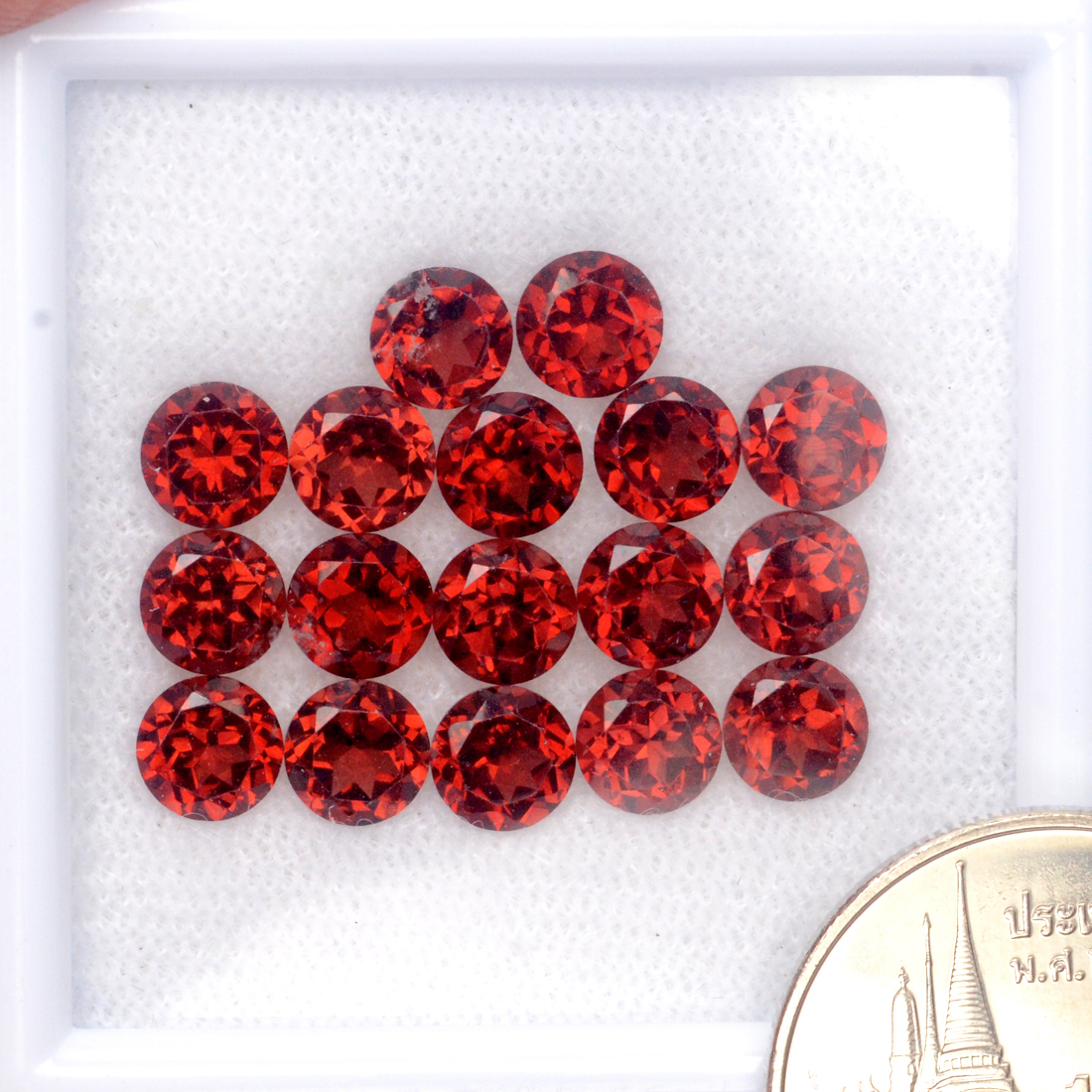 Round 6mm. 5Pcs/5CT Outstanding Natural Red Mozambique Garnet Africa Loose Gem