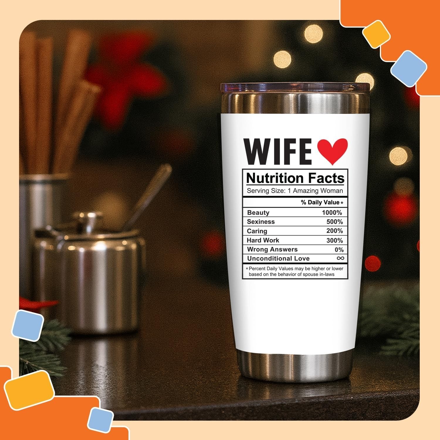 Luxury 20 Oz Tumbler for Wife – Double-Wall Insulation & Leak-Proof Design
