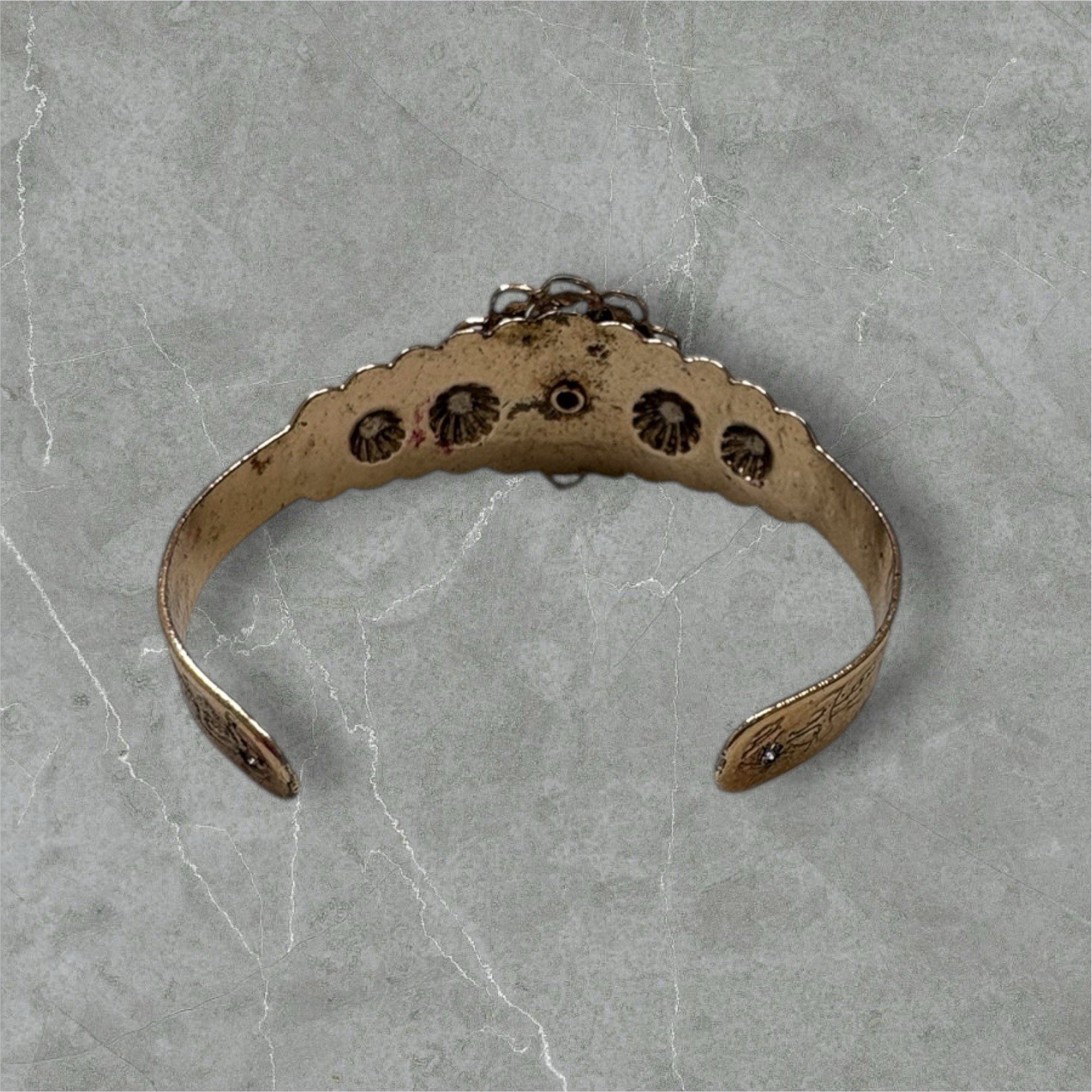 Copper Over Alloy Turquoise Cuff Bracelet – Adjustable
