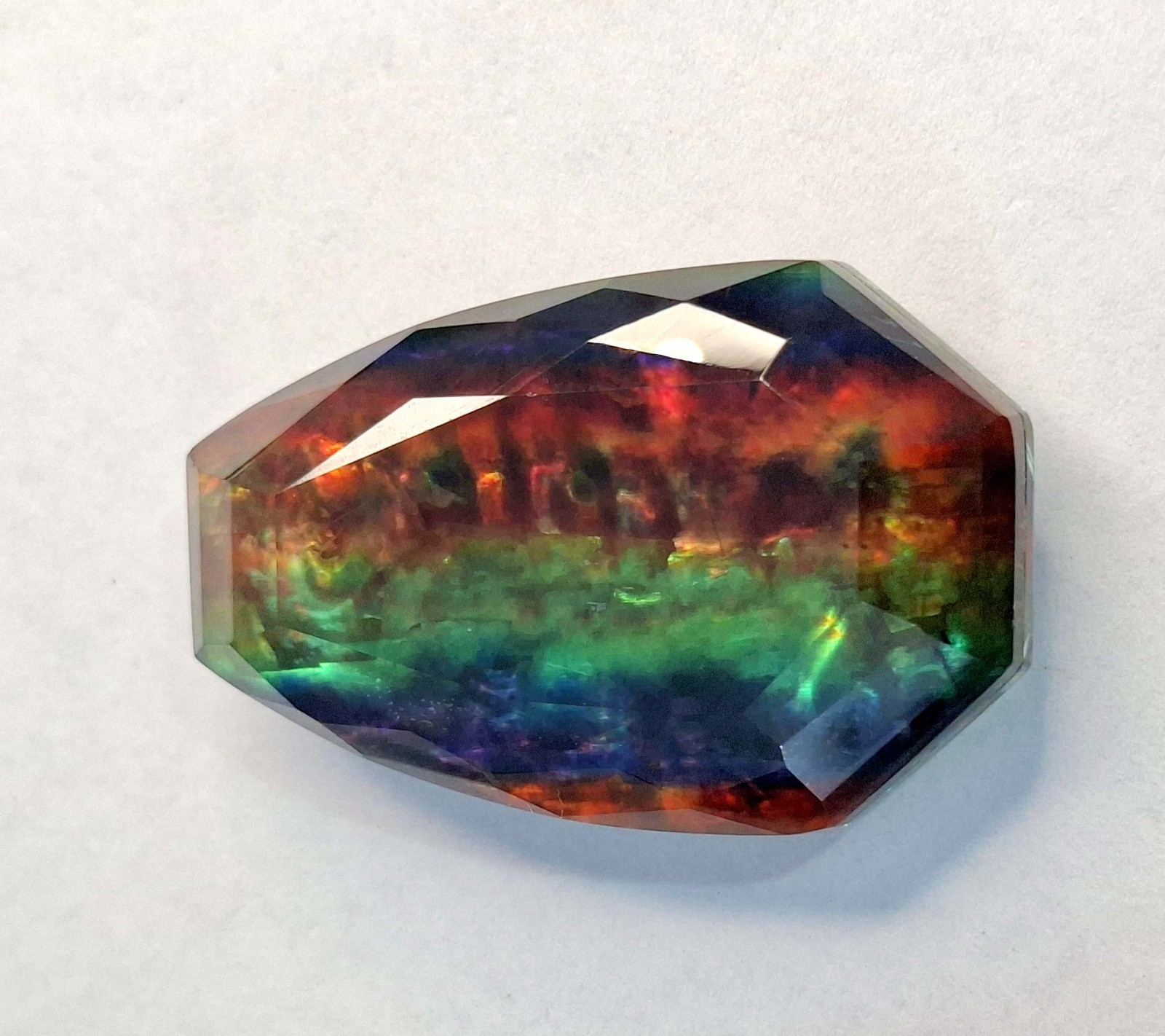 Opal Like Organic Natural Ammolite Fancy Cut 62-64 Ct Loose Gemstone RK914