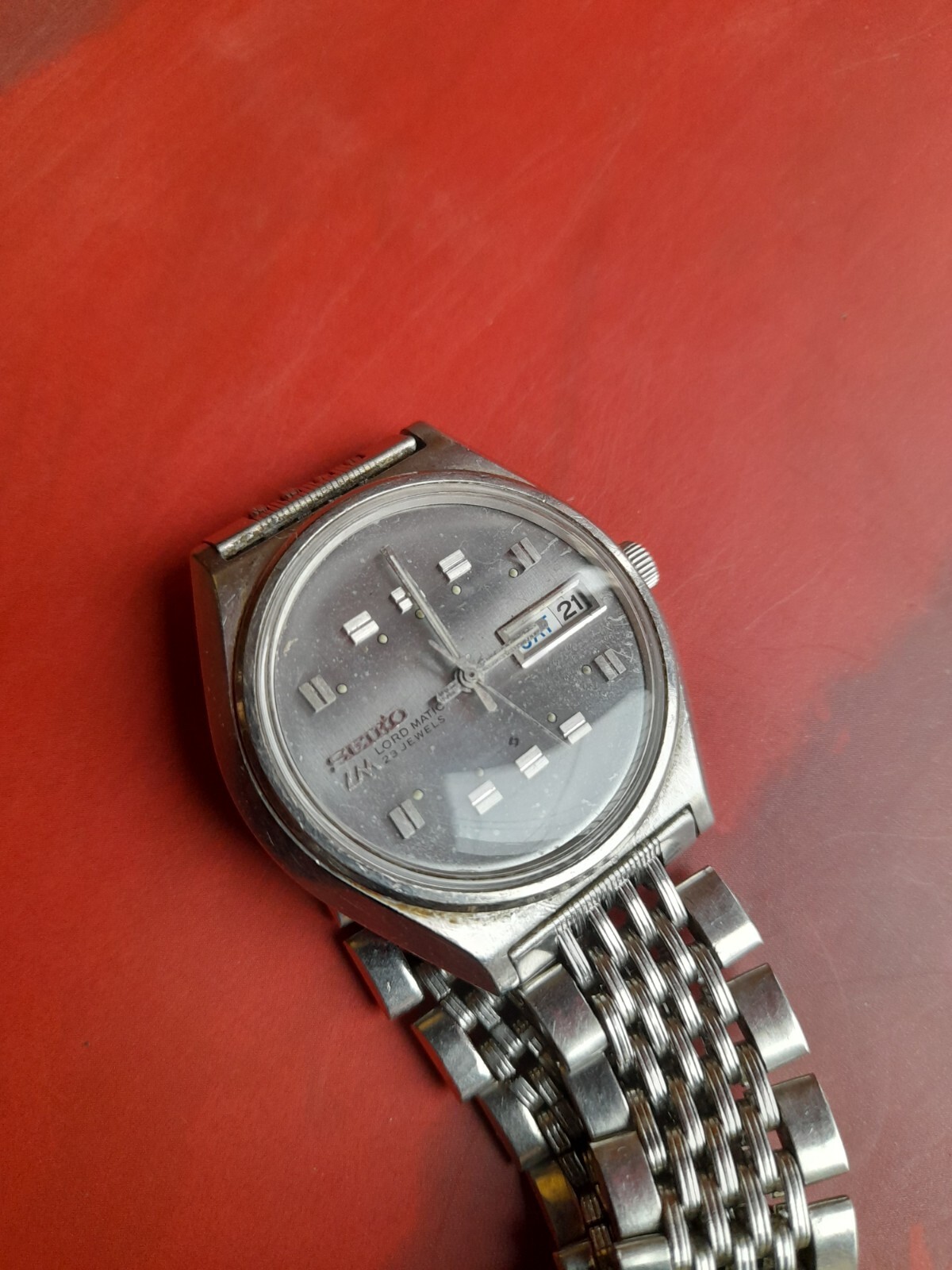 Rare Vintage SEIKO LM 5606-7010 23j Mens Automatic Watch _3047