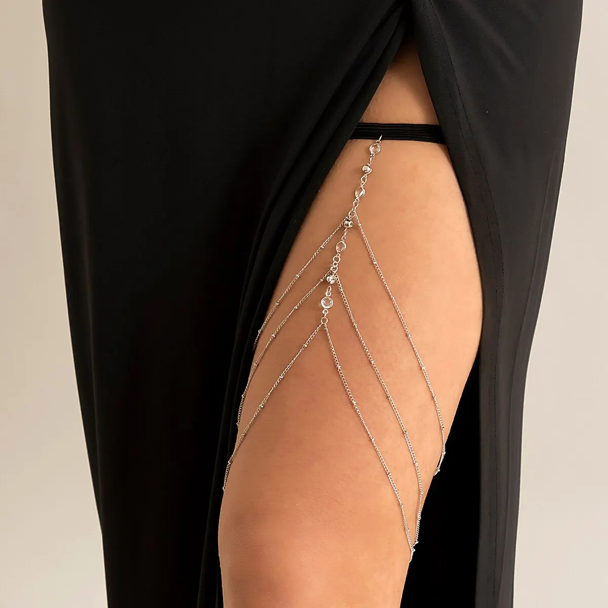 Crystal Leg Thigh Chain for Women Sexy Tassel Body Jewelry Dress Decorate