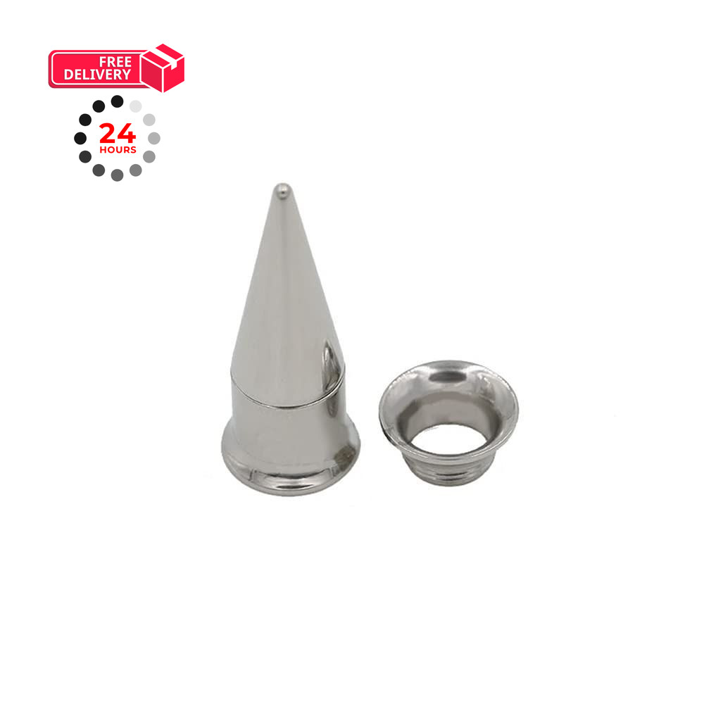 NewZenro Fashion Spike Ear 2 Stretching Tapers Plugs 316 Surgical 3mm, Black