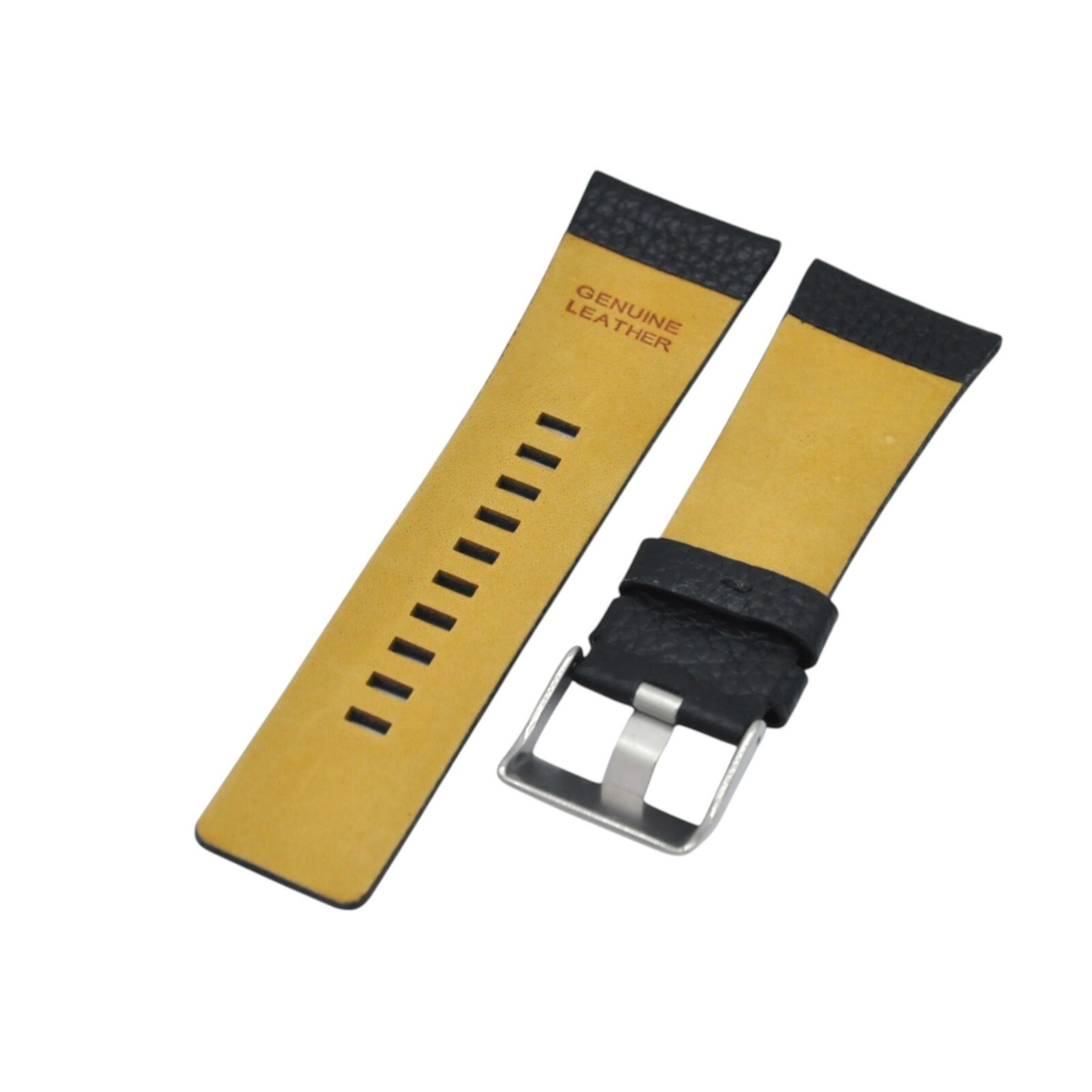 DZ1454 28mm Black Leather Watch Strap For Diesel