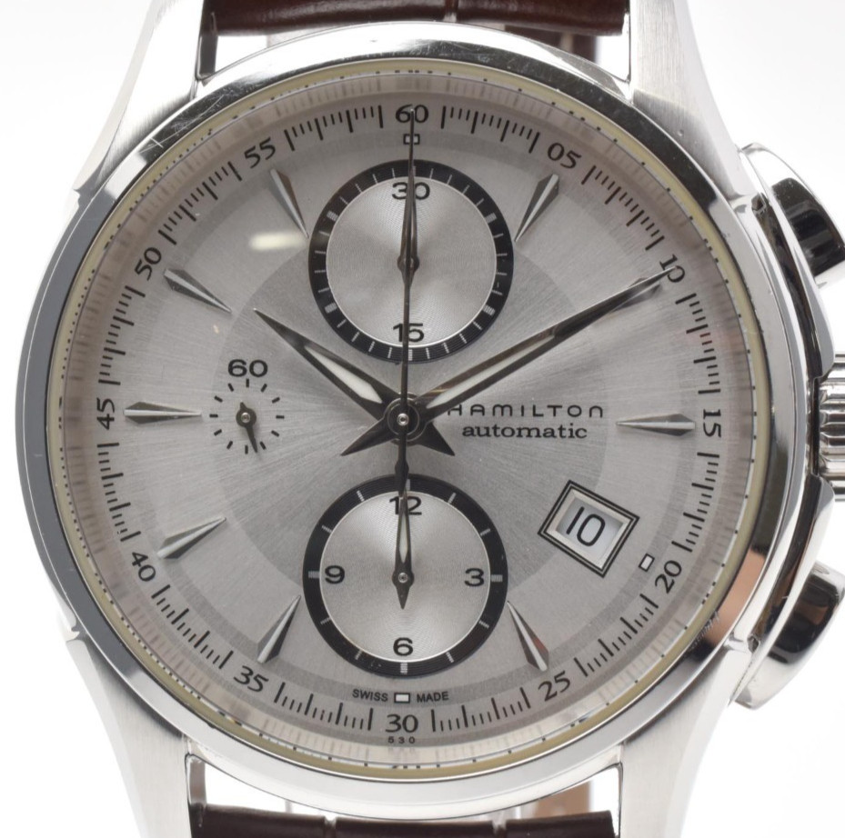 [TOP MINT Full Set] Hamilton Jazzmaster H326160 Silver Dial Chronograph Auto 43m
