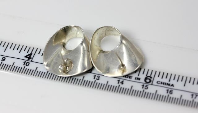 Two Pair Vintage Sterling Silver Earrings the Spirals are Taxco TC-287 – 2342
