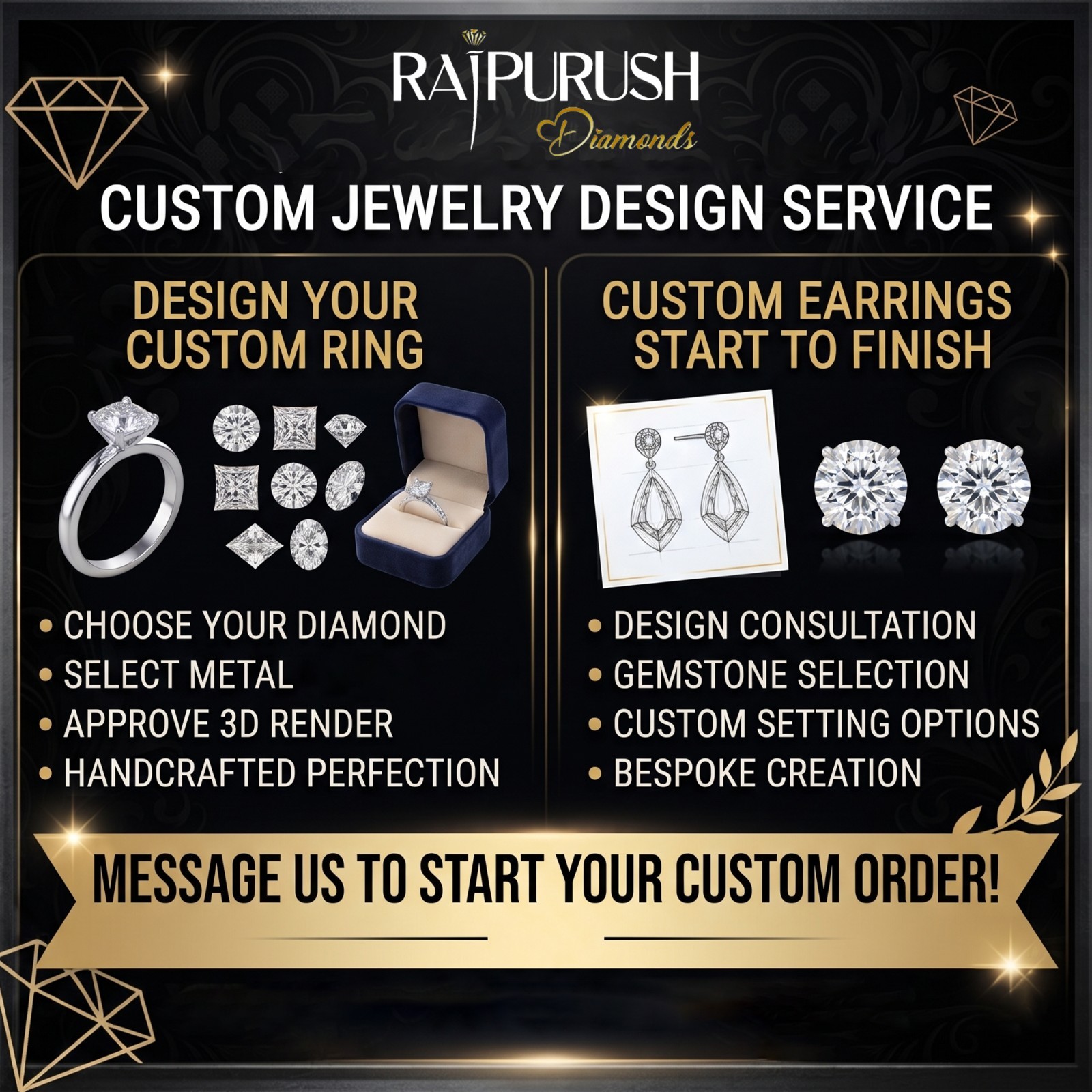 VVS Moissanite Asscher Cut Stud Earrings gold plated over 925 Silver for women