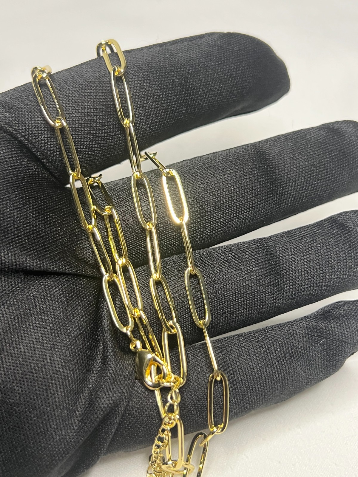 17″ 14K Gold‑Filled Paperclip Chain Necklace w/ 2″ Extender – 3.5mm Width