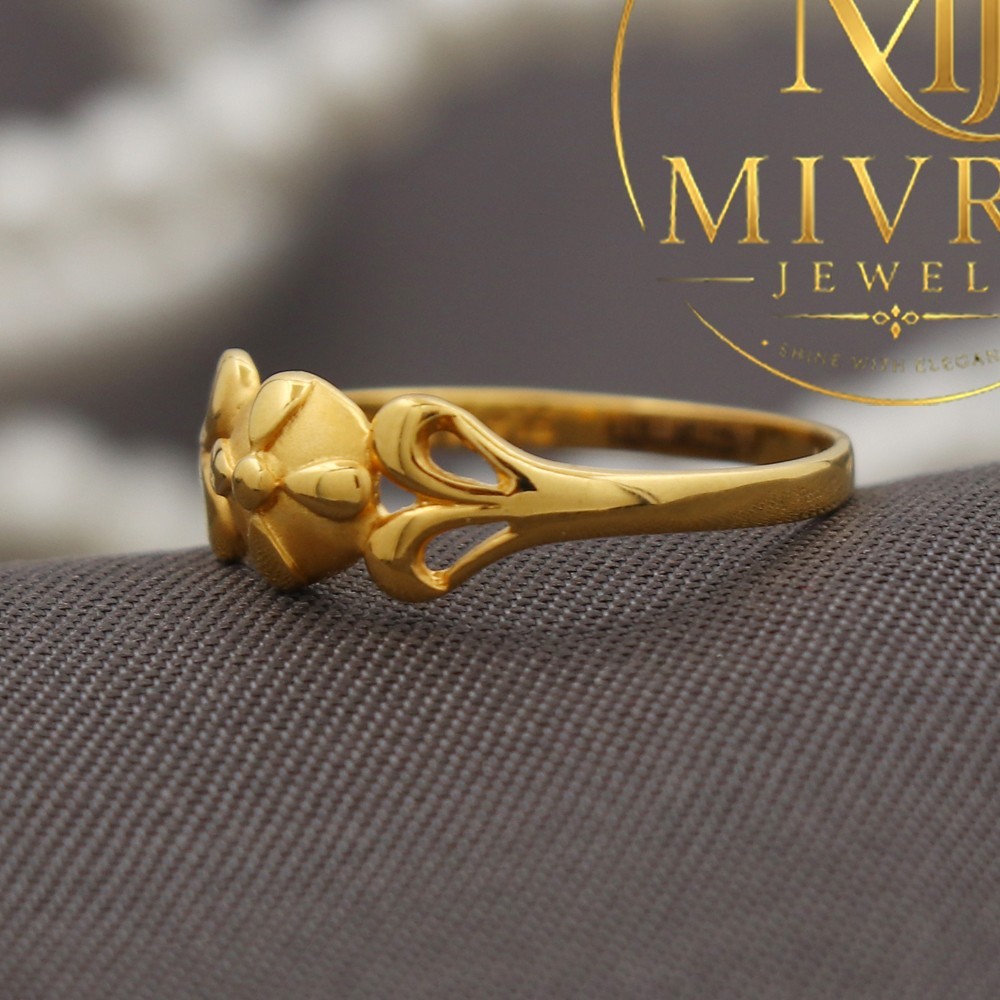 22K Indian Gold Armor Ring Size 8 22 Carat Stamp Gold Ring Traditional