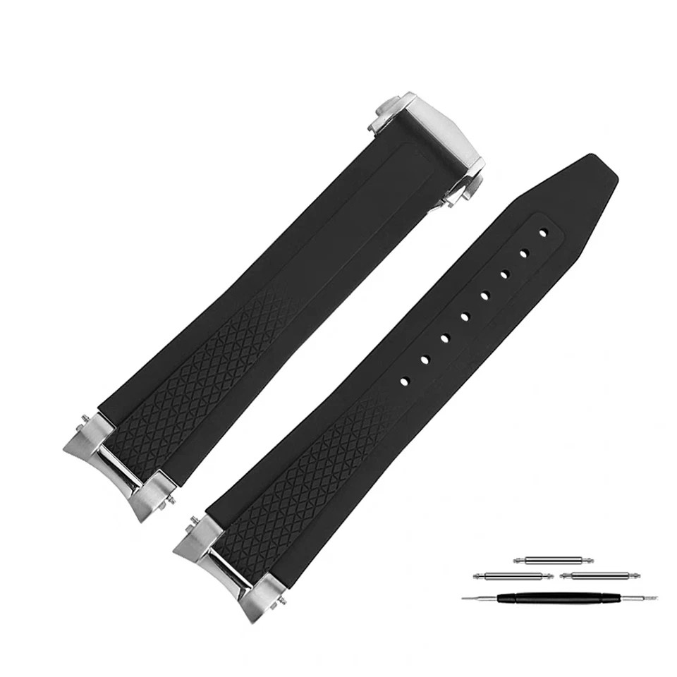 21mm Fluororubber Strap Band Fits Longines CONQUEST Series L3.781 782 742