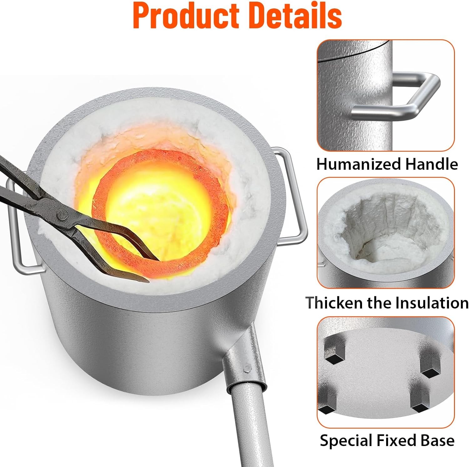 12KG Propane Melting Furnace Kit Foundry 2700°F Smelting for Metal Scrap Recycle