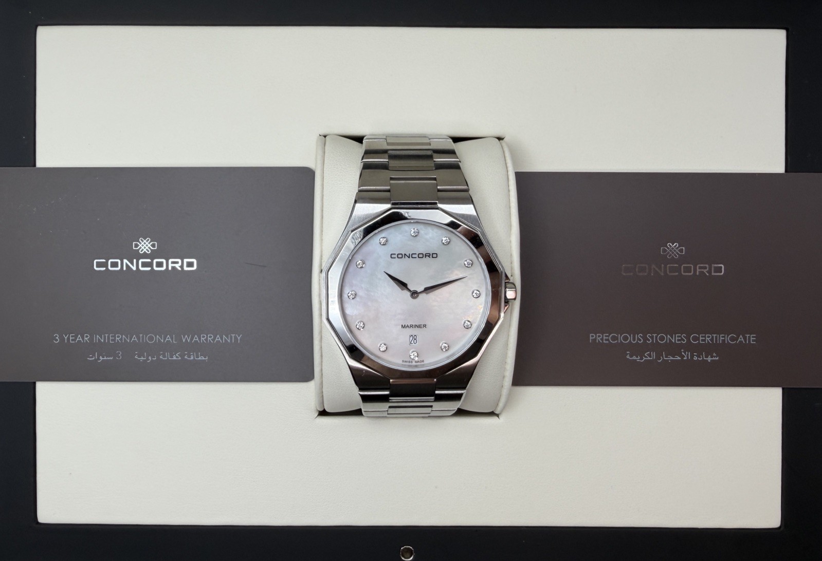 Concord Mariner 05.1.14.1186 40 mm Steel MOP Diamond Dial Men’s Watch 0320512