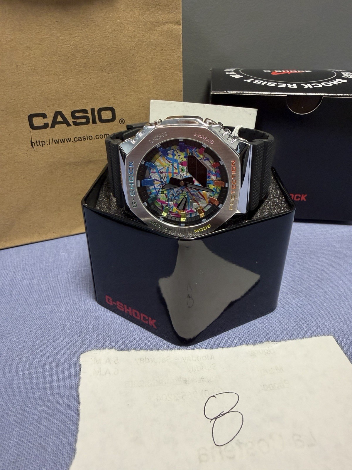 New Casio G-Shock GA2100 Multi Color Black Band Digital Watch