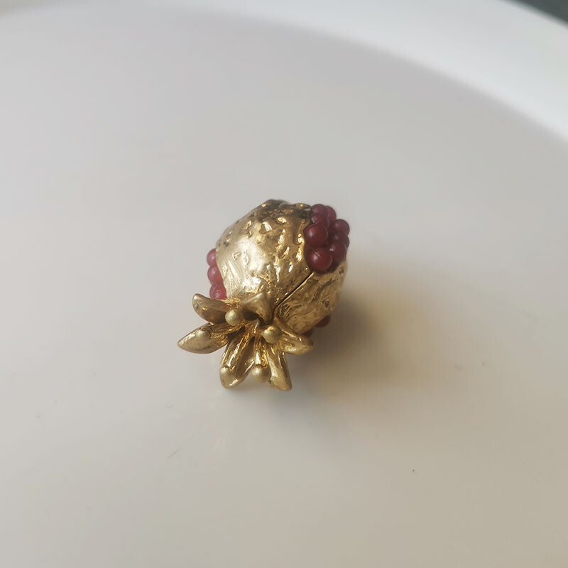 1pcs Zara Pomegrante Big Charm for Necklace Vintage Women Party Holiday Jewelry
