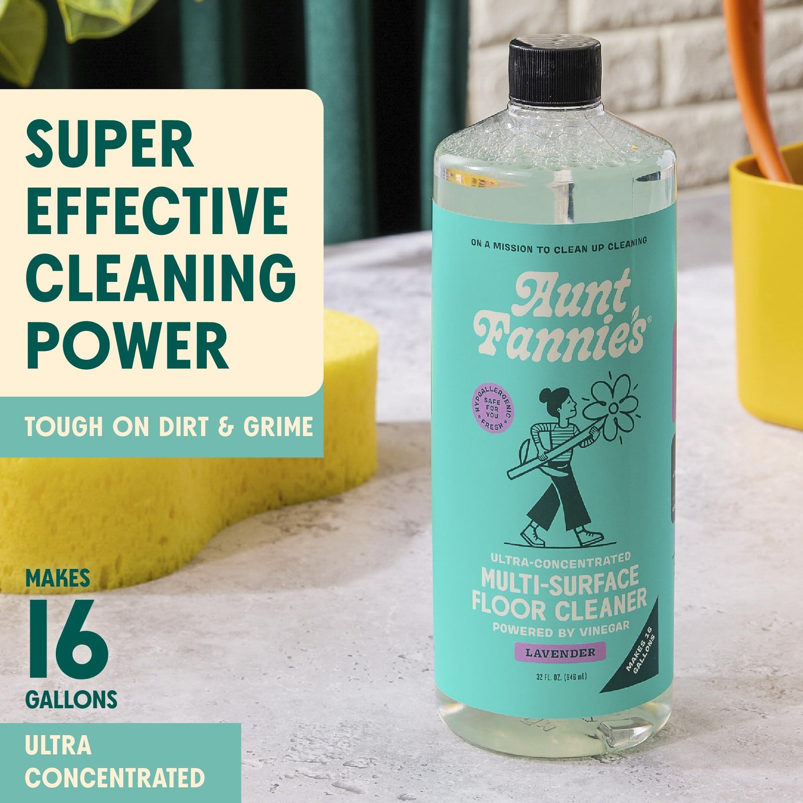 Aunt Fannie’s Ultra Concentrated Floor Cleaner Vinegar 32 Fl Oz (Pack of 3)