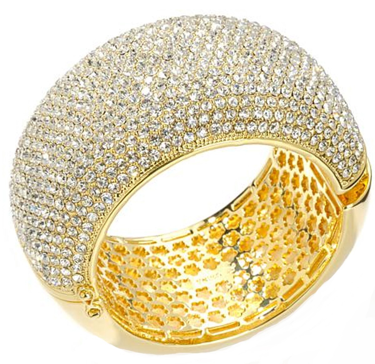Joan Boyce Not for the Faint of Heart DRAMATIC Crystal Bracelet Goldtone