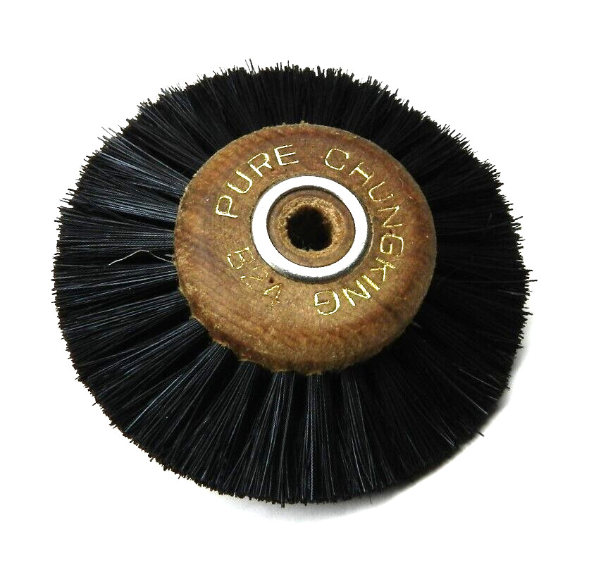 12 Pieces B24 Wood Hub Rotary Wheel Bristle Brush 3Row 2-1/2” Jewelry Dental