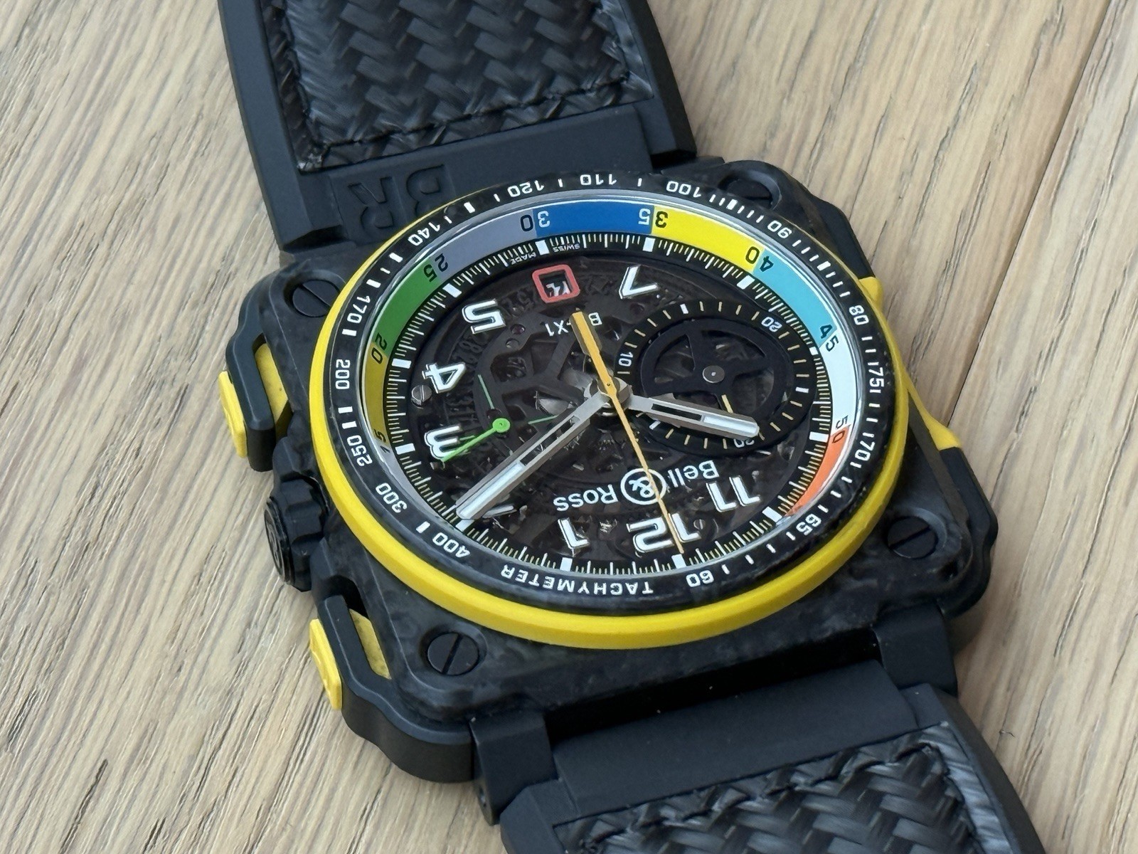 Bell & Ross BR-01 Renault F1 Special Box Papers Skeleton Automatic Chronograph