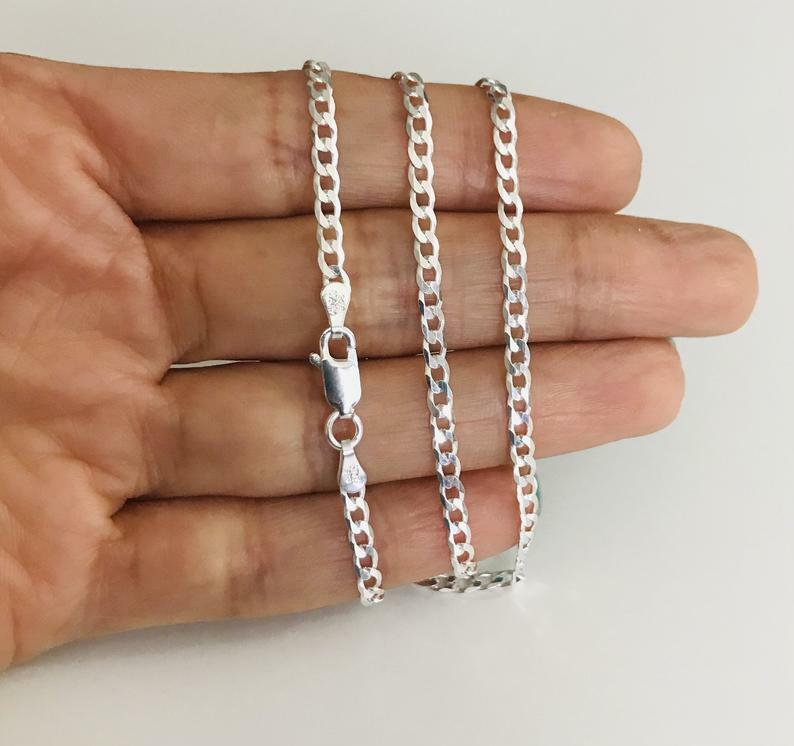 925 Sterling Silver Saint Jude Necklace/ Cadena/Dije de San Judas Plata -ESN60