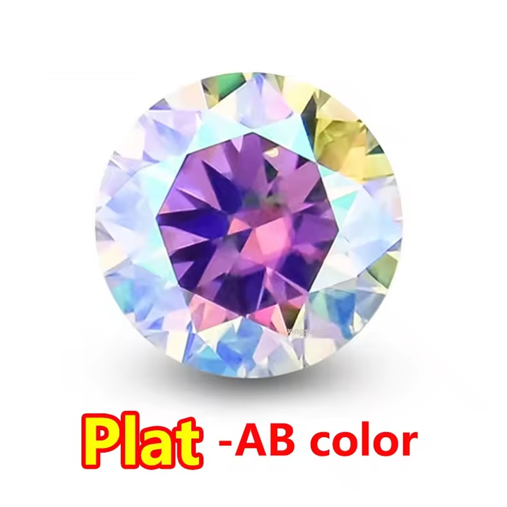 2-20CT AB Blue Raibow Blue Green Purple Moissanite Loose Stone Gemstone with GRA