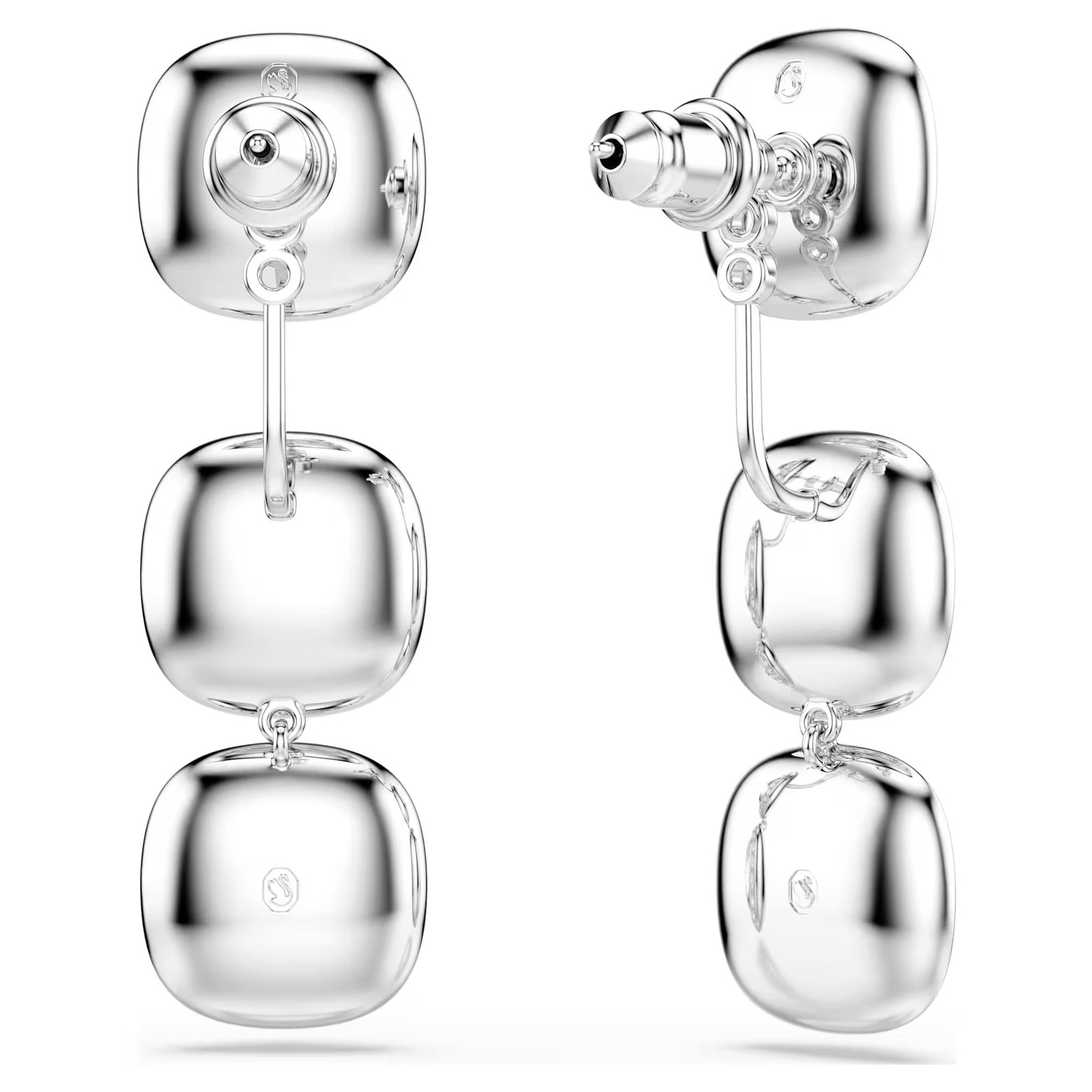 Swarovski Crystals Una Angelic Earrings Cushion Cut White Rhodium Plated 5754342