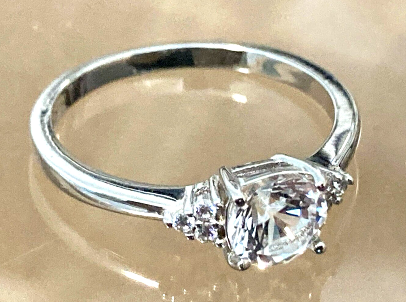 Moissanite Diamond Rings All Sizes & Colours 14k Gold or Rhodium Finish S925
