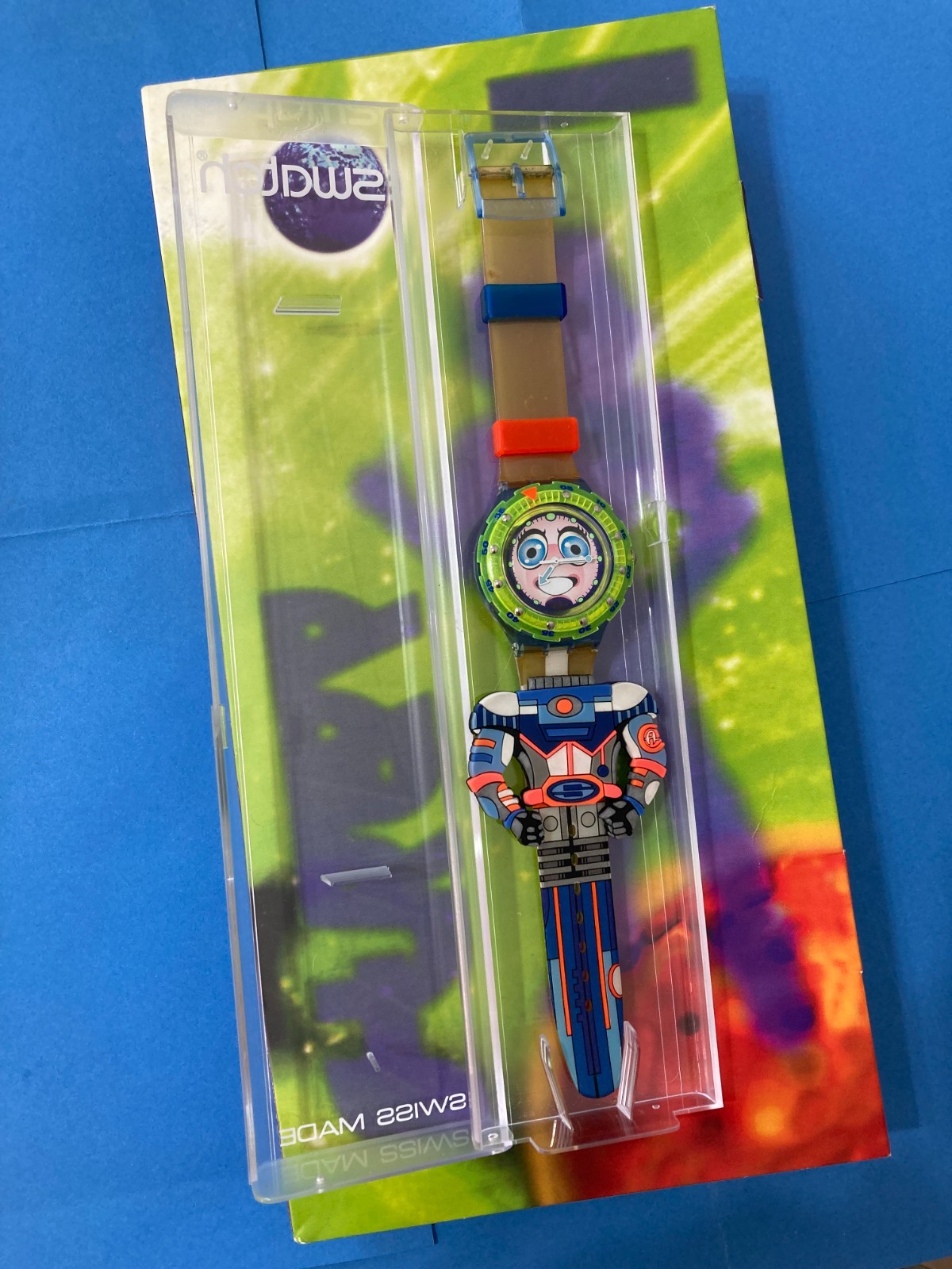 SWATCH STREPP LIMITED EDITION 1996 WORKING WATCH NEW WITH DEFECT.