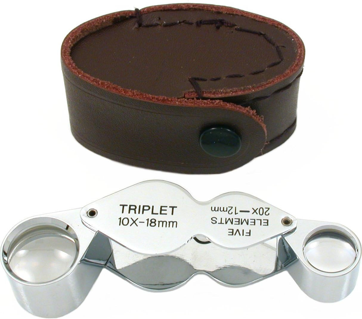 Premium Quality Jeweler’S 2-In-1 Eye Loupe 10X 20X – Triplet & Five Elements – C