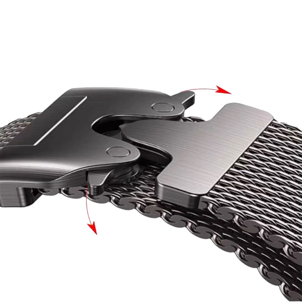 Natural/Black Titanium Milanese Loop Band Strap for Apple Watch Ultra 3 2 1 49mm