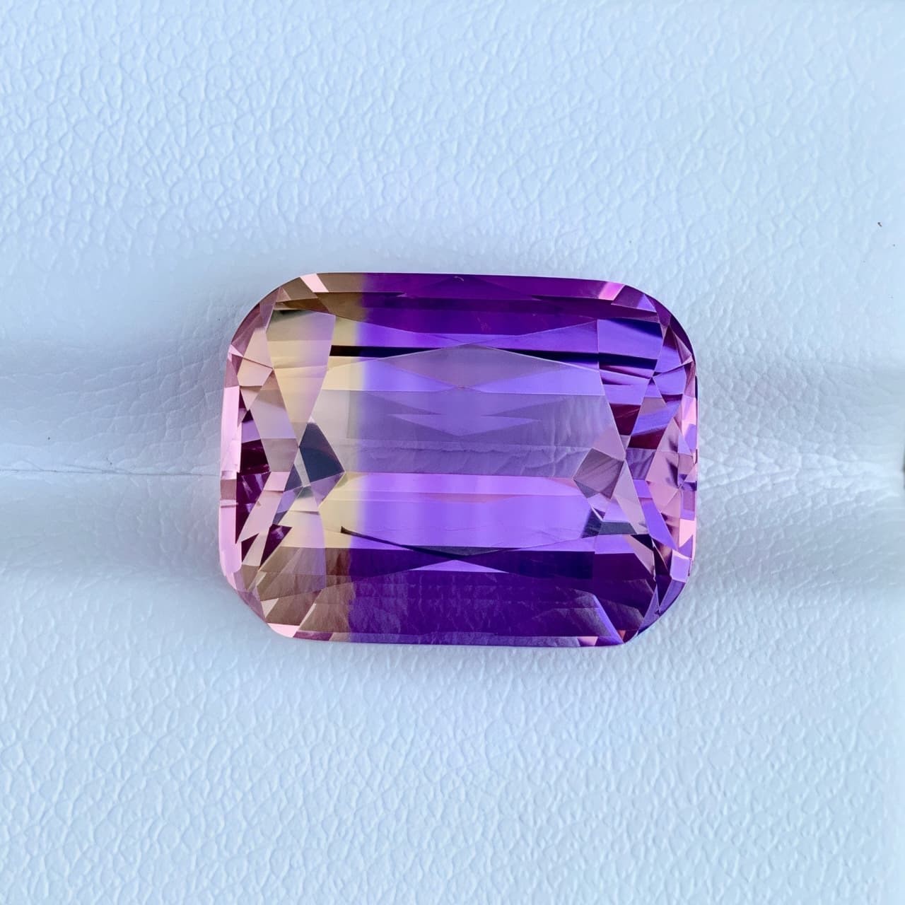 12.78 Carats Fine Ametrine Stone Cushion Cut Natural Bolivian Gemstone