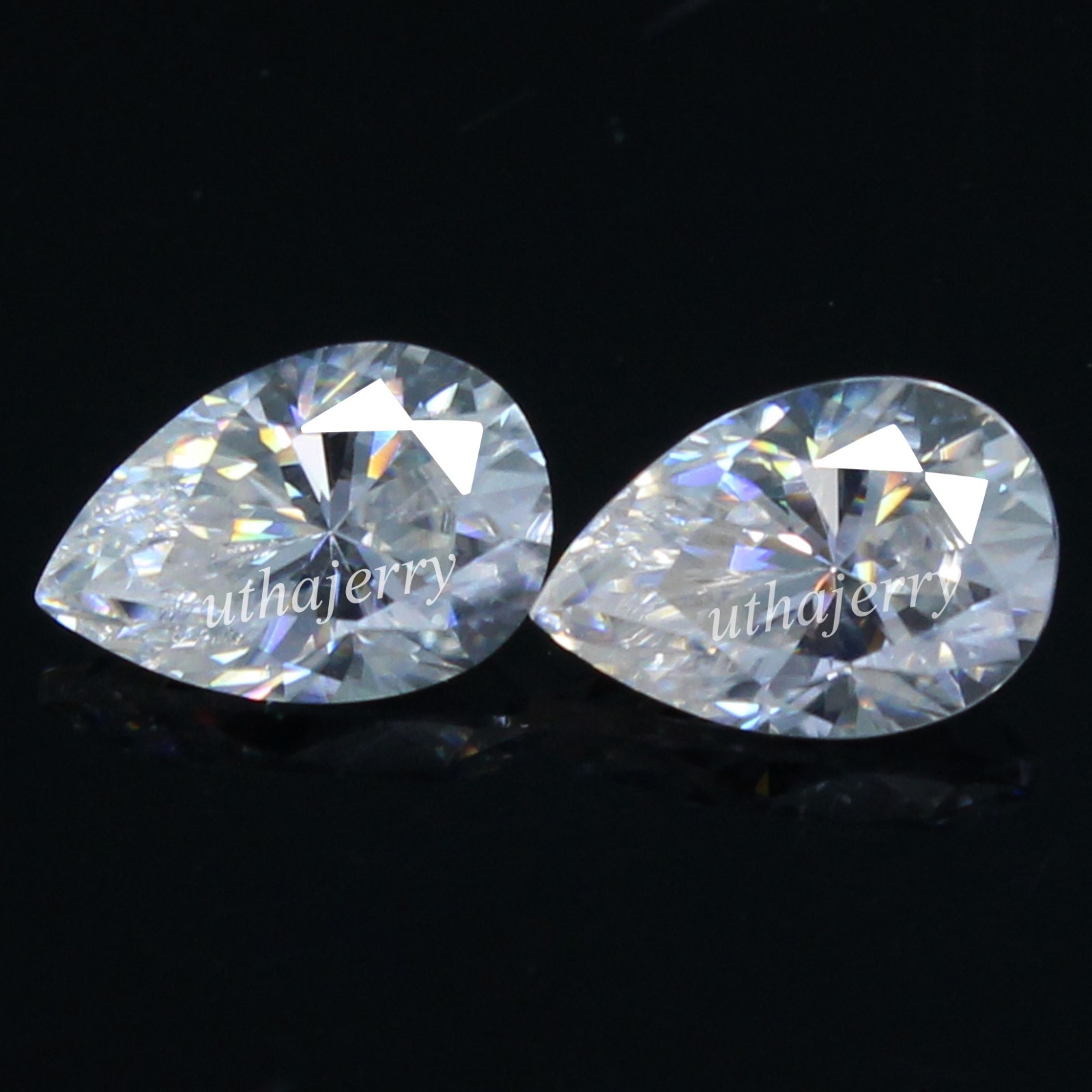 Natural Certified D Color VVS1 Excellent Cut 4.5×3.5 MM Pear Pair Loose Diamond