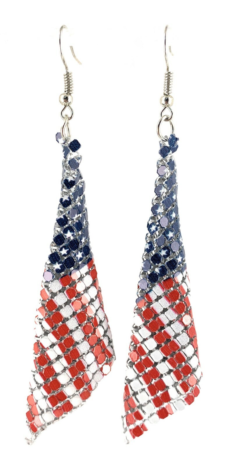 Stars and Stripes earrings Red White Blue American Flag earrings 4th of July