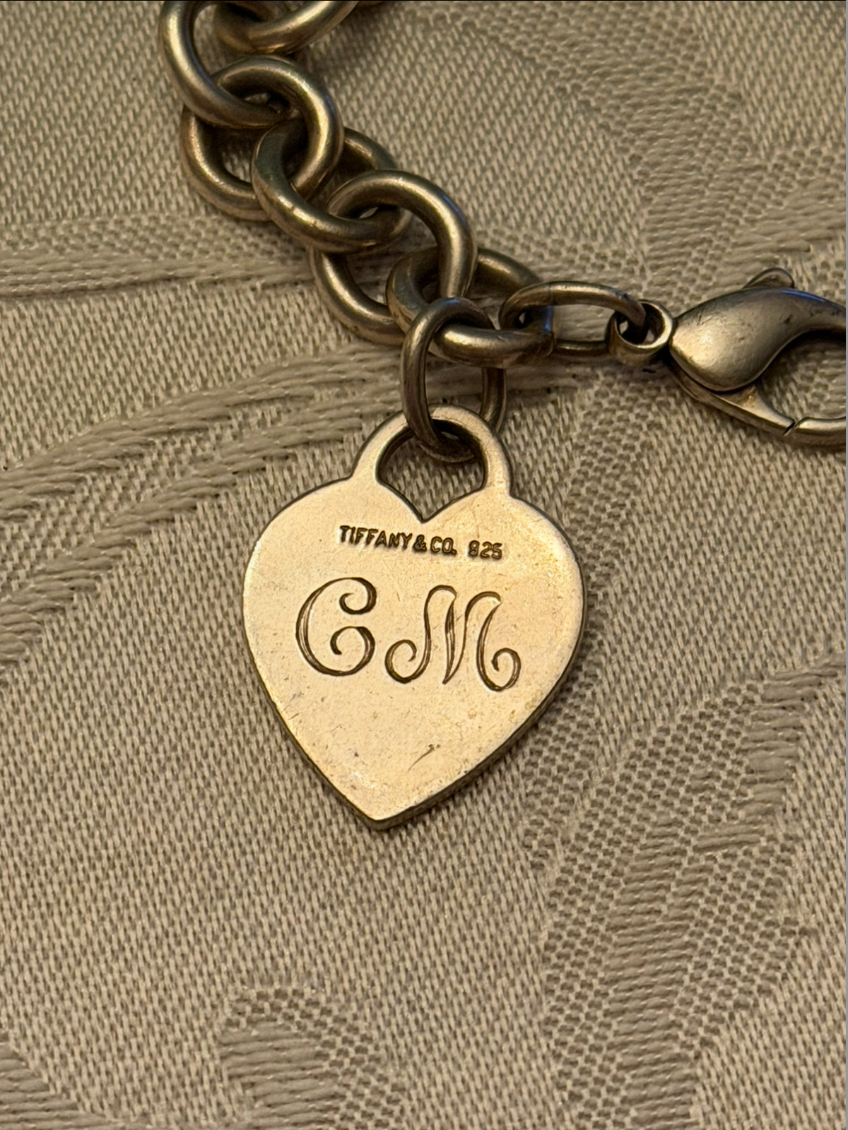 100% Authentic Tiffany & Co. Heart Tag Bracelet 925 Sterling Silver 8′ 35.4 Gram