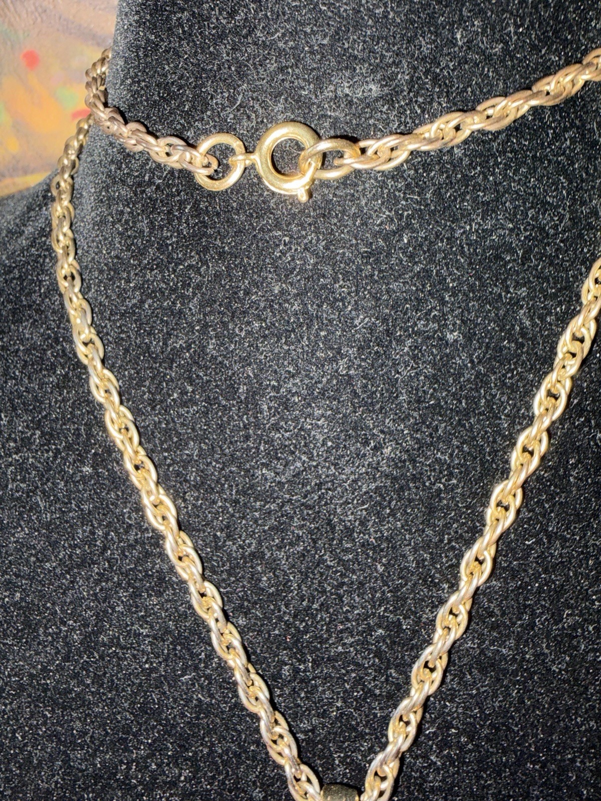 Libra Capri Large Pendant Enamel Scales Astrology Goldtone chain Necklace Ex Con