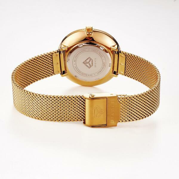 Ladies Watch Gold Plated Wristwatch 24 Carat WATERPROOF U6040DL