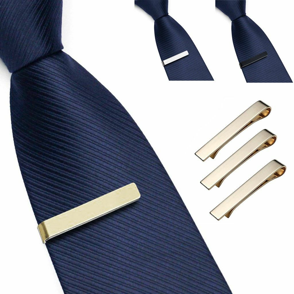 Gentleman Mens Metal Simple Necktie Tie Bar Clasp Clip Clamp Pin Party Wedding