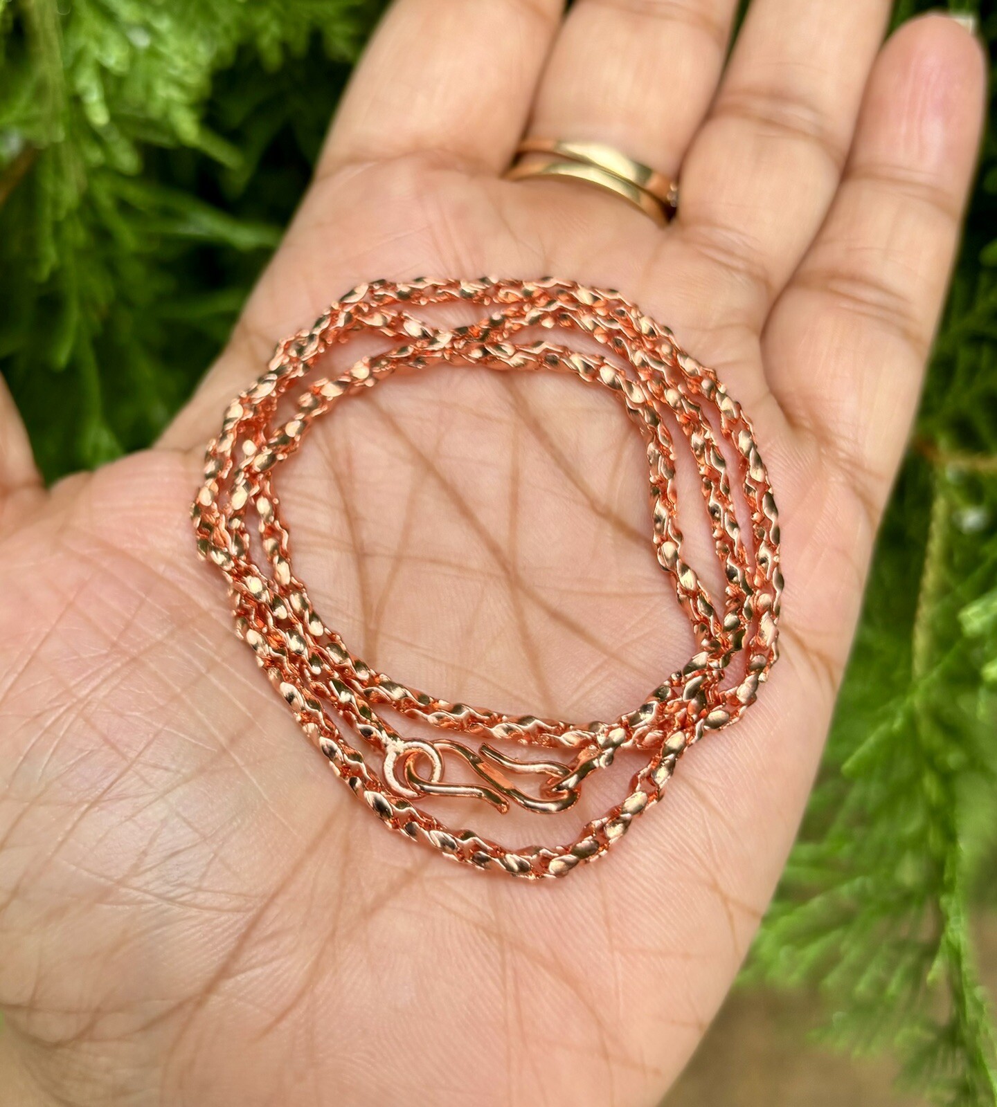 20 inch Pure Copper Hollow Infinity Chain Necklace, Healing Jewelry, Spiritual