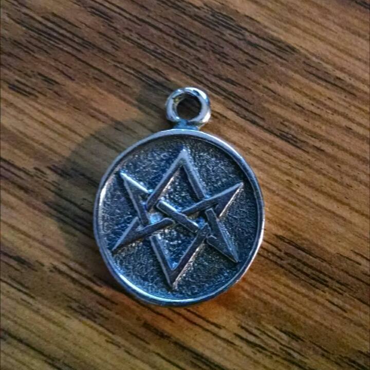 Aleister Crowley UNICURSAL HEXAGRAM PENDANT Thelema Magick occult LEAD FREE