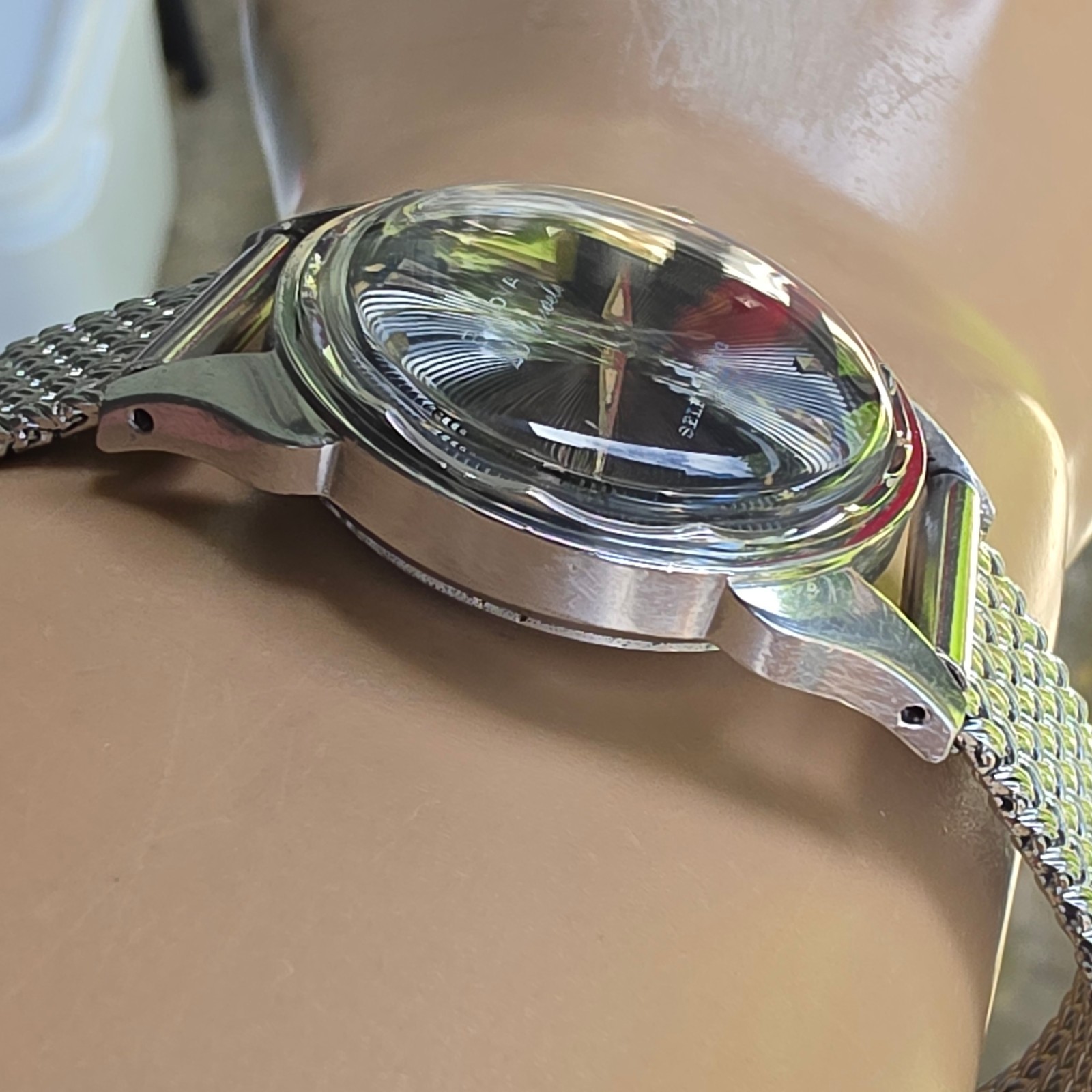 Vintage Bulova 23 “A” Men’s automatic watch sunburst dial 10BPAC USA 1950s