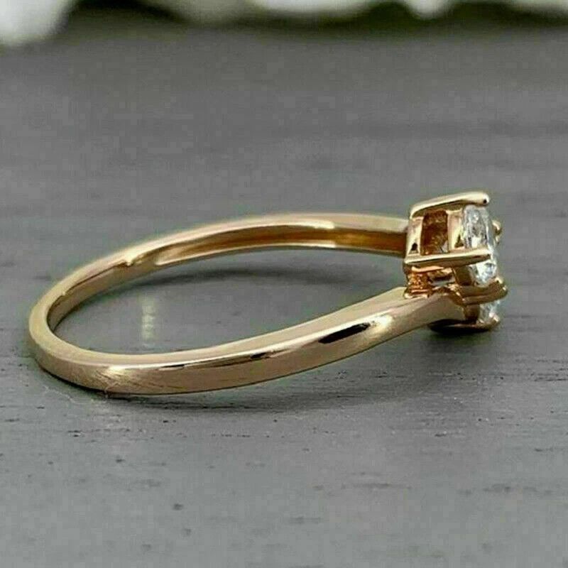 2CT Round Cut Lab-Created Solitaire Women’s Wedding Ring 14K Yellow Gold Plated
